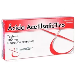 ÁCIDO ACETILSALICÍLICO 100 MG 30 TABS LIBERACION RET.