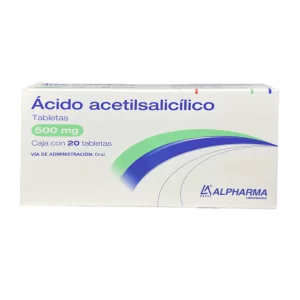 ACIDO ACETILSALICILICO 20 TABLETAS 500 MG