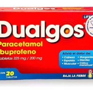 DUALGOS 325 MG/200 MG C/20 TAB