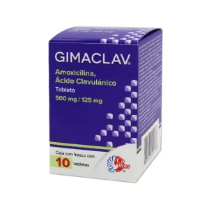 GIMACLAV TAB 500MG/125MG FRASCO C/10
