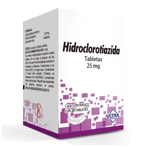HIDROCLOROTIAZIDA 25 MG FRASC/20 TABLETAS