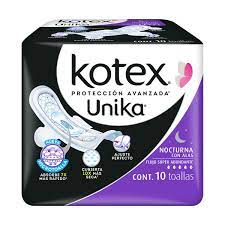 KOTEX UNIKA NOCTURNA 10 TOALLAS