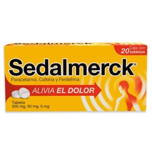 SEDALMERCK C/20 TAB 500 MG, 50 MG, 5 MG