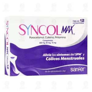 SYNCOL MAX C/ COMPRIMIDO 650 MG, 60MG, 15MG