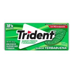 TRIDENT SABOR FRESCO Y DURADERO - Yerbabuena