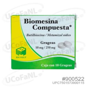 BIOMESINA COMPUESTA 10MG/250MG C/10 GRAGEAS